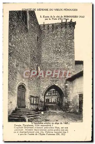 Cartes postales Perouges Entree de la cite par la porte d'en haut