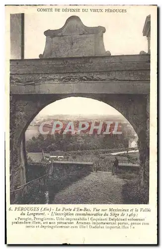 Cartes postales Perouges La porte d'en bas