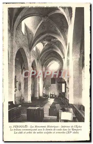 Cartes postales Perouges Interieur de la tribune La tribune