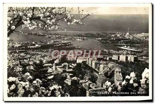 Cartes postales Genova Panorama Dal Righi Bateyaux
