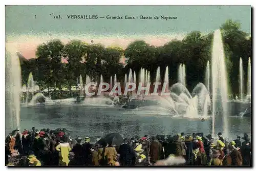 Cartes postales Versailles Grandes Eaux Bassin de Neptune