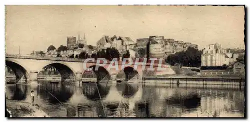 Cartes postales Angers Le Pont de la Basse Chaise sur la Maine vers le Chateau