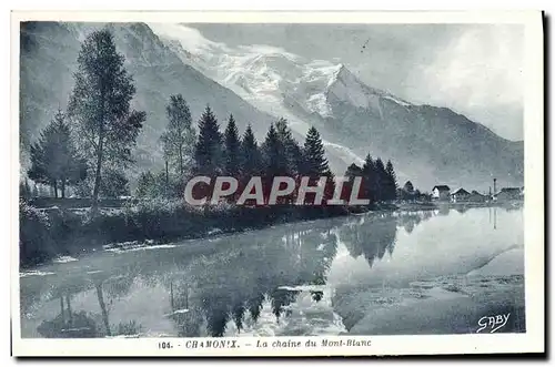 Cartes postales Chamonix La chaine du Mont Blanc