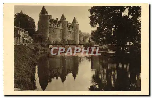 Ansichtskarte AK Josselin Facade Occidentale du Chateau Reflets dans l&#39Oust