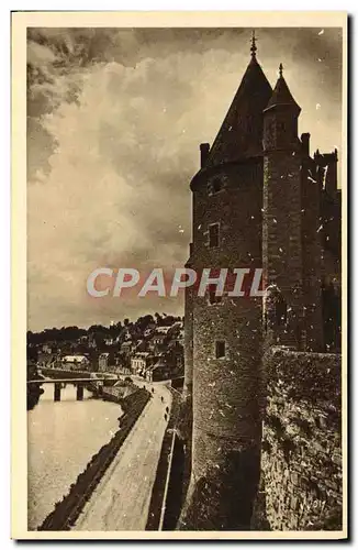 Ansichtskarte AK Josselin La Fiere silhouette du Chateau dans un site Pittoresque au bord de l&#39Oust