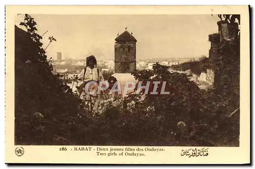 Cartes postales Rabat Deux Jeunes filles des Oudayas Folklore