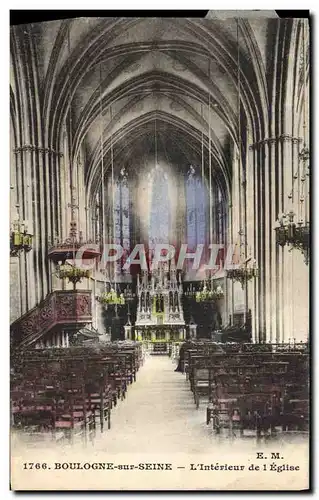 Cartes postales Boulogne sur Seine L&#39Interieur de l&#39Eglise