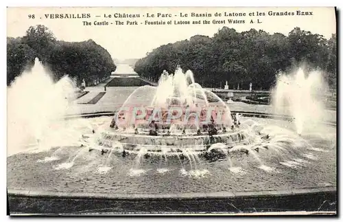 Ansichtskarte AK Versailles Le Chateau Le Parc Le Bassin de Latone et les grandes eaux