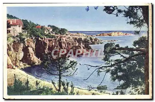 Ansichtskarte AK L&#39Esterel Les Calanques Dans Les Roches Rouges