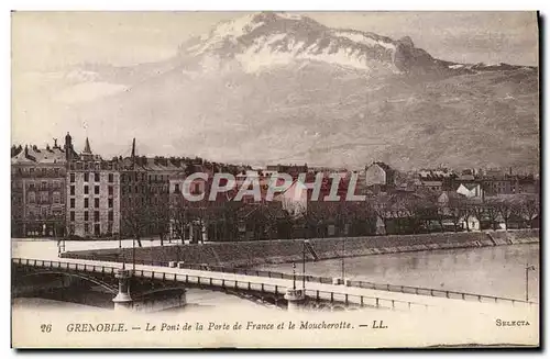 Cartes postales Grenoble Le Pont de la Porte de France et le Moucherotte