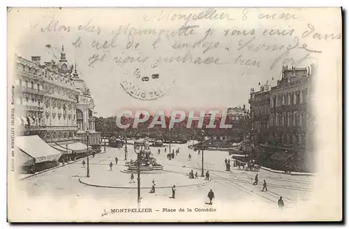 Cartes postales Montpellier Place de la Comedie