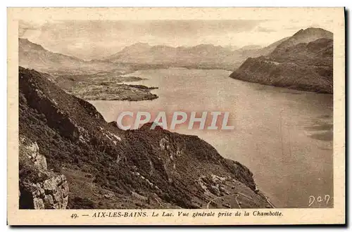 Cartes postales Aix Les Bains Le Lac Vue Generale prise de la Chambotte