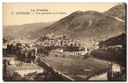 Cartes postales Lourdes Vue Generale et le Gave