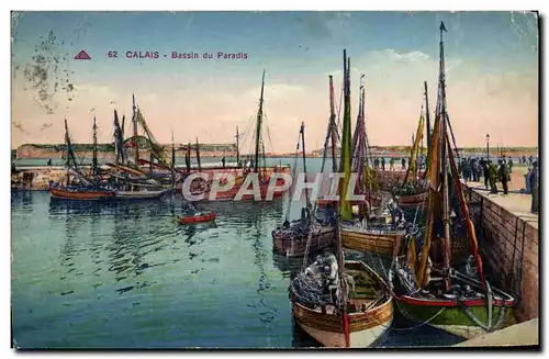 Cartes postales Calais Bassin du Paradis Bateaux