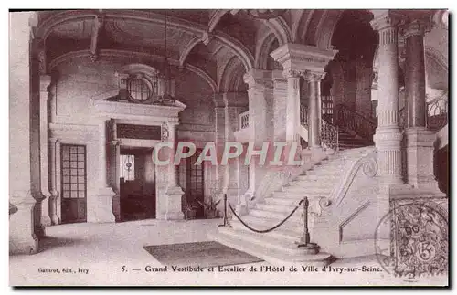 REPRO Ivry Sur Seine Grand Vestibude et Escalier de l'Hotel de Ville