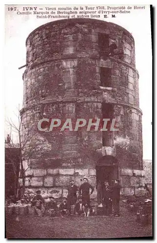 REPRO Ivry Vieux moulin de la Tour 1703 Chien