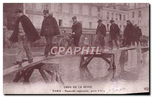 REPRO Paris Passerelle Improvisee porte d&#39Ivry Inondations