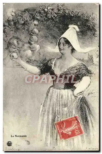 Cartes postales La Normande Femme Folklore