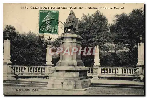 Ansichtskarte AK Clermont Ferrand Statue de Blaise Pascal