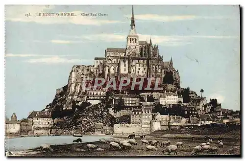 Cartes postales Le Mont Saint Michel Cote Sud Ouest Moutons