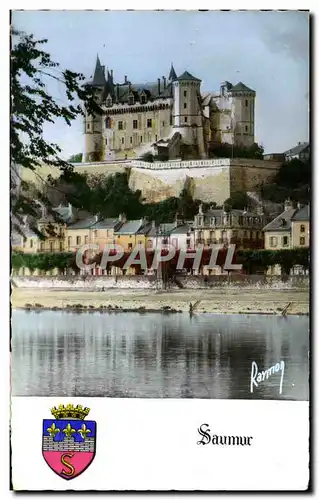 Cartes postales moderne Saumur Le Chateau vu de la Loire