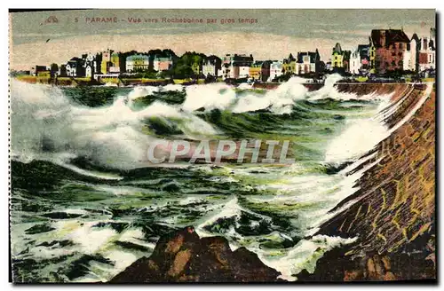 Cartes postales Parame Vue vers Rochebonne Par gros temps