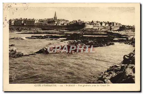 Ansichtskarte AK Cote D&#39Emeraude Saint Malo Vue generale prise du Grand Be