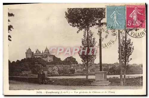 Cartes postales Combourg Vue Generale du Chateau et de l&#39Etang