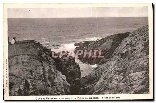 Ansichtskarte AK Cote d&#39Emeraude La Pointe du Grouin Etude de Rochers