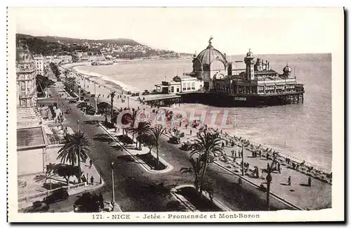 Cartes postales Nice Jetee Promenade et Mont Boron