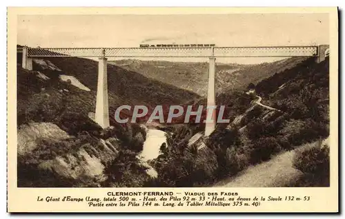 Cartes postales Clermont Ferrand Viaduc des Fades