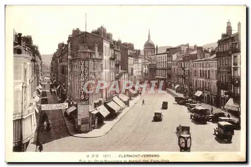 Ansichtskarte AK Clermont Ferrand Rue du Onze Novembre et avenue des Etats Unis