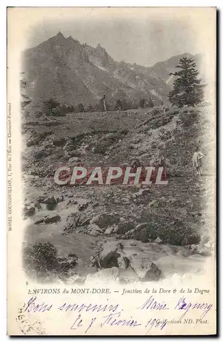 Cartes postales Environs du Mont Dore Jonction de la Dore et de la Dogne