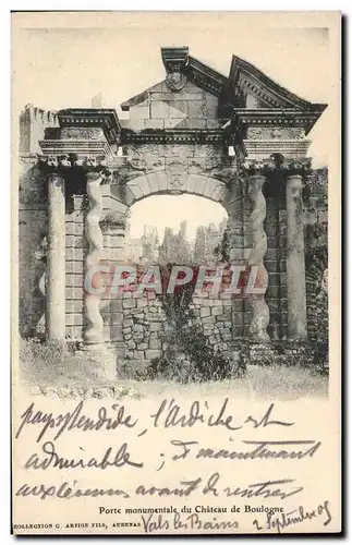 Cartes postales Porte Monumentale Du Chateau De Boulogne