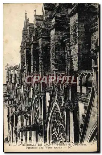 Ansichtskarte AK Cathedrale De Laon Pinacles Et Gargouilles