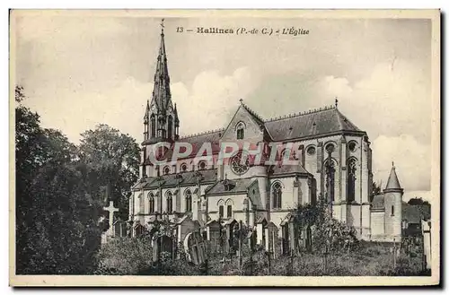 Cartes postales Hallines L'Eglise Cimetiere