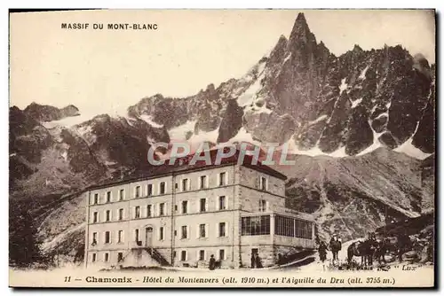 Cartes postales Chamonix Hotel Du Montenvers et l&#39aiguille du Dru