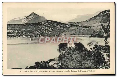 Cartes postales LAc DAnnecy Partie Comprise Entre Le Chateau de Duingt et Talloires