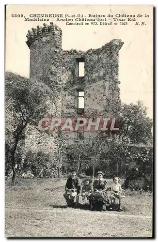 Cartes postales Chevreuse Ruines Du Chateau De La Madeleine (animee)