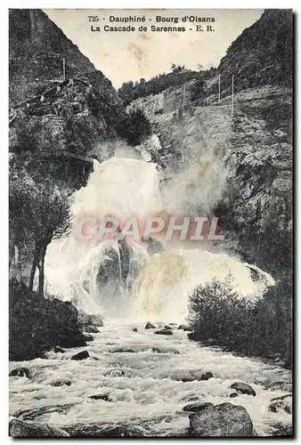 Ansichtskarte AK Dauphine Bourg D&#39Oisans La Cascade De Sarennes