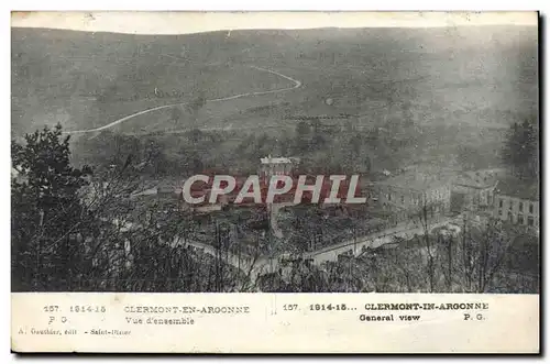 Cartes postales Clermont en Argonne Vue d&#39ensemble Militaria