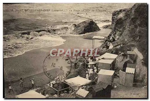 Ansichtskarte AK Saint Michel Chef Chef La Plage Un Jour De Tempete