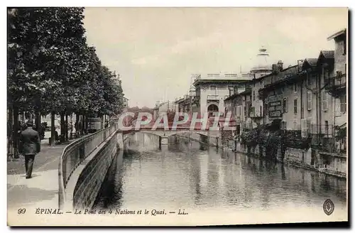 Cartes postales Epinal Le Pont Des Nations Et Le quai