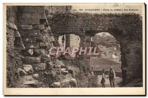 Ansichtskarte AK Chauvigny Porte Du Chateau Des Eveques