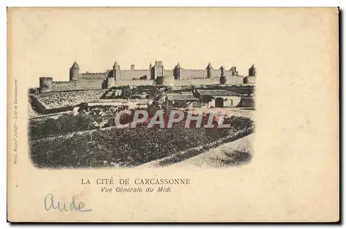 Cartes postales La Cite De Carcassonne Vue Generale Du Midi
