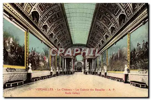 Cartes postales Versailles Le Chateau La Galerie Des Batailles