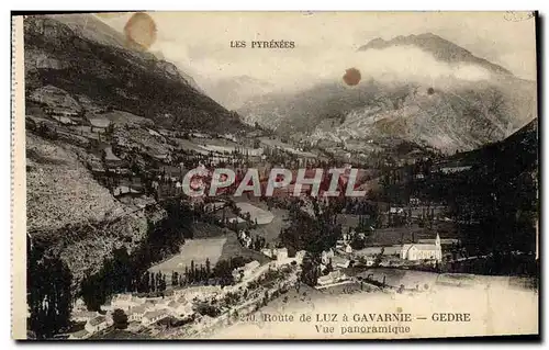 Cartes postales Route De Luz A Gavarnie Gedre Vue panoramique