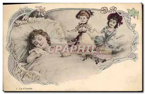 Cartes postales Fantaisie Femme Enfants La fillette