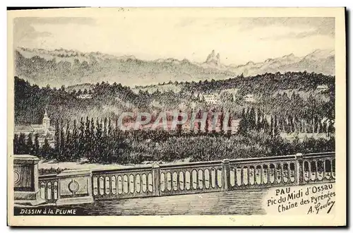 Cartes postales moderne Pau Pic Du Midi d'Ossau