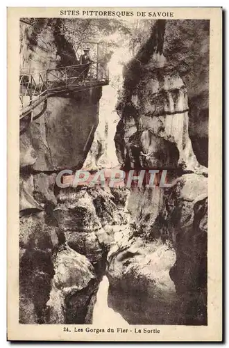 Cartes postales Sites Pittoresques De Savoie Les Gorges Du Fier La Sortie